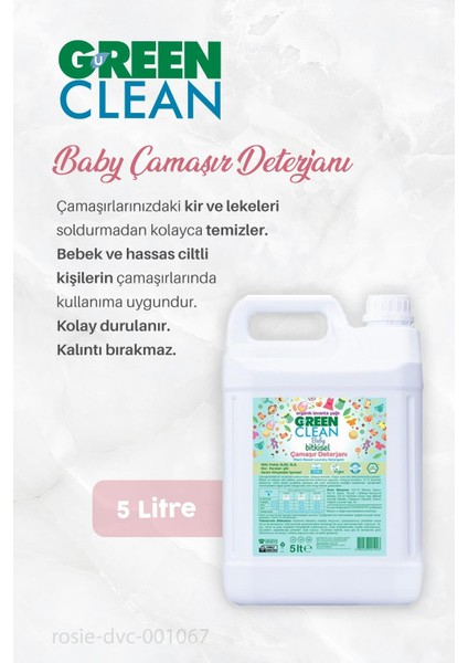 Baby Bitkisel Çamaşır Yumuşatıcı 2750 Ml, Çamaşır Deterjanı 5lt ve Rosıe