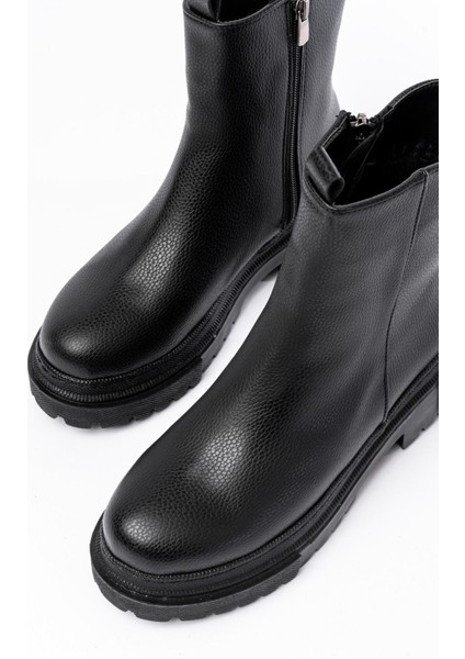 Siyah Fermuarlı Günlük Kadın Bot Bayan BOT812-201 modelleri