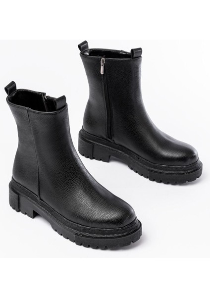 Siyah Fermuarlı Günlük Kadın Bot Bayan BOT812-201 indirimleri