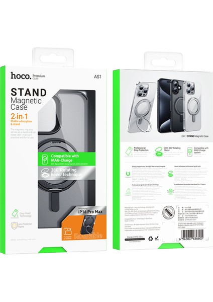 iPhone 16 Pro Uyumlu Rotating Magsafe Standlı Kapak
