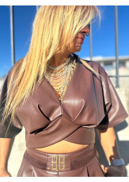 EXP18473 Vegan Deri Bluz fiyatları