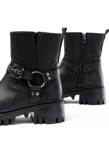 Siyah Fermuarlı Günlük Kadın Bot Bayan BOT868-201 modelleri