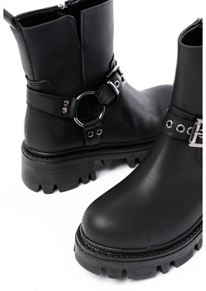 Siyah Fermuarlı Günlük Kadın Bot Bayan BOT868-201 fırsatları