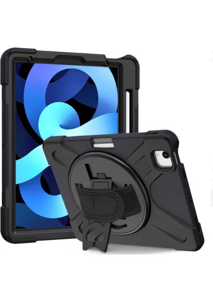 iPad Air 11 2024 Uyumlu Tam Koruma Sağlayan Zırhlı Silikon Tablet Kılıfı Şok Emici Dayanıklı ve Şık