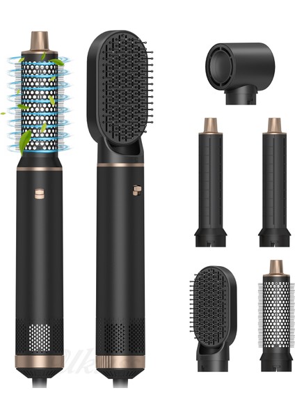 Çok Işlevli 5'i Bir Arada Gürültüsüz, Saç Kurutma Makinesi Saç Şekillendiriciseti (Yurt Dışından)