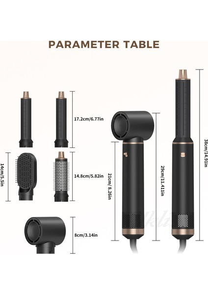 Çok Işlevli 5'i Bir Arada Gürültüsüz, Saç Kurutma Makinesi Saç Şekillendiriciseti (Yurt Dışından) indirimleri