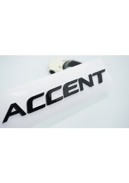 Accent Bagaj 3m 3D Siyah Abs Yazı Logo Hyundai Ile Uyumlu