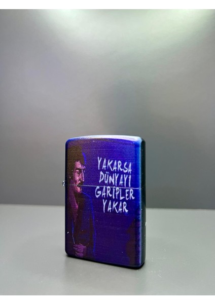Zippo Model Lazer Baskı Benzinli Metal Çakmak