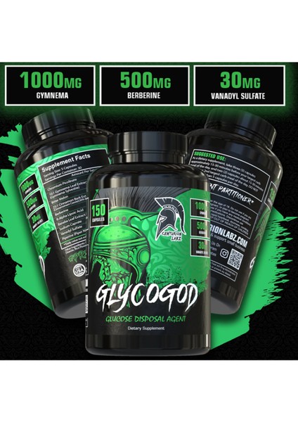 Glycogod Berberine + R-Alpha Lipoic + Vanadyl Sulfate + Gymnema Sylvestre 150 Kapsül