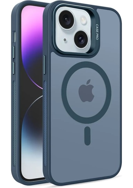 Iphone 16 Pro Max Uyumlu Lens Hediyeli Kamera Standlı Magsafe Özellikli Arkası Mat Kilif