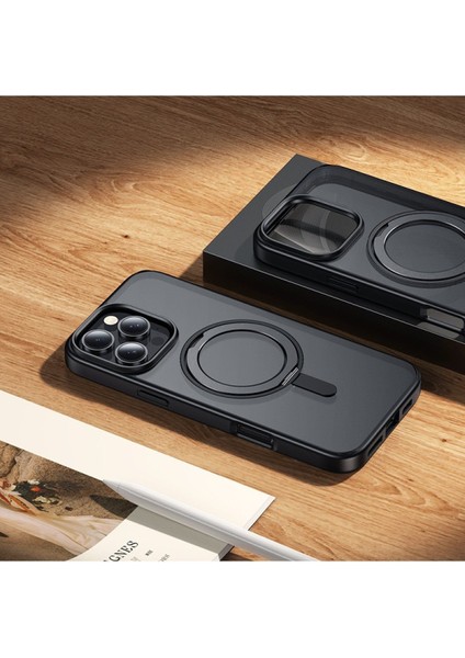 iPhone 16 Pro Max Uyumlu Rotating Magsafe Standlı Kapak