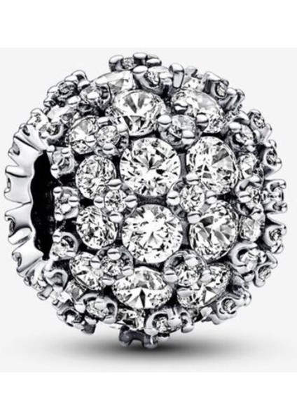 Köpüklü Pavé Yuvarlak Charm