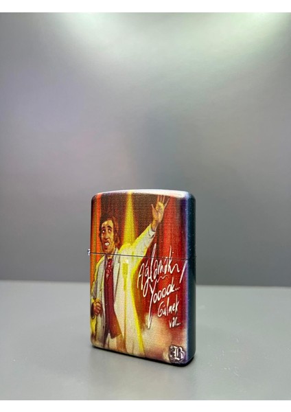 Zippo Model Lazer Baskı Benzinli Metal Çakmak