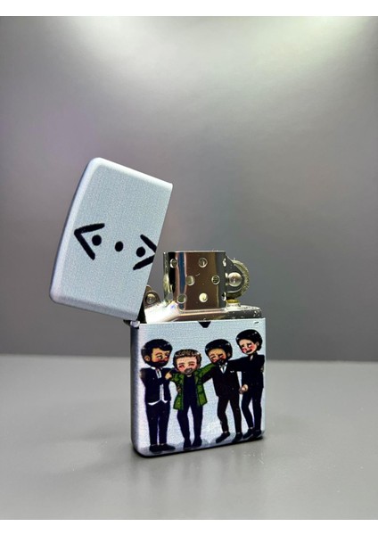Zippo Model Lazer Baskı Benzinli Metal Çakmak