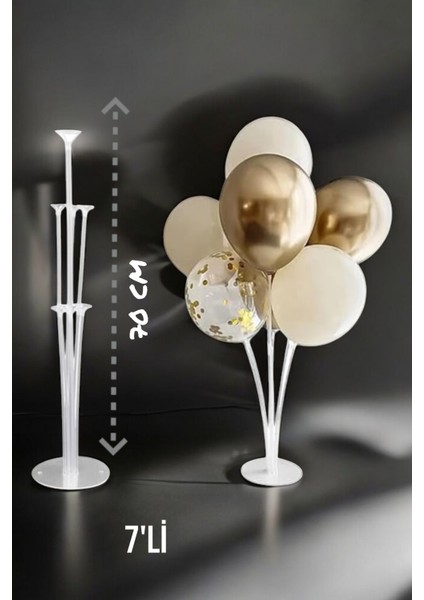 Balon Standı 7'li 70 cm - Doğum Günü Parti ve Eğlenceli Etkinlikler Için