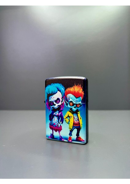 Zippo Model Lazer Baskı Benzinli Metal Çakmak