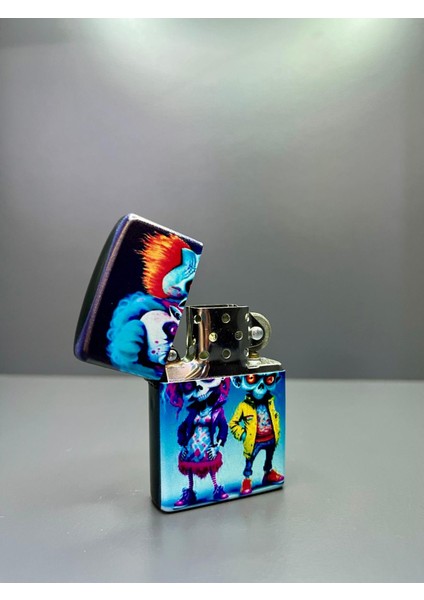 Zippo Model Lazer Baskı Benzinli Metal Çakmak