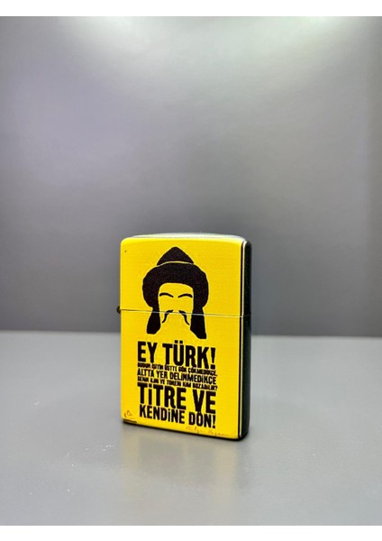 Zippo Model Lazer Baskı Benzinli Metal Çakmak