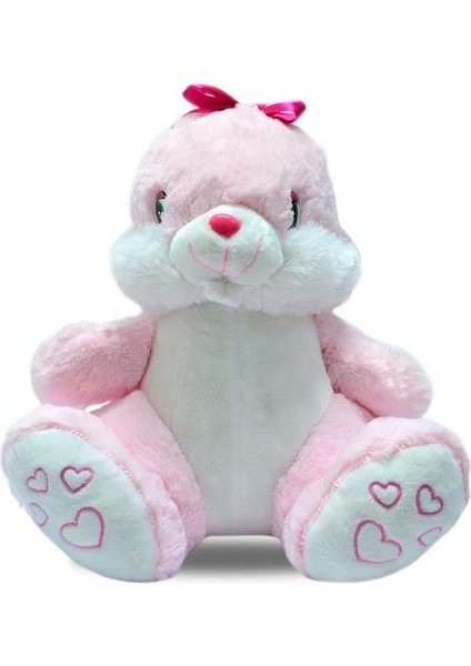 Tavşan Peluş Sevimli Sakallı Tavşan Peluş 45 cm - Uyku ve Oyun Arkadaşı Peluş Oyuncak