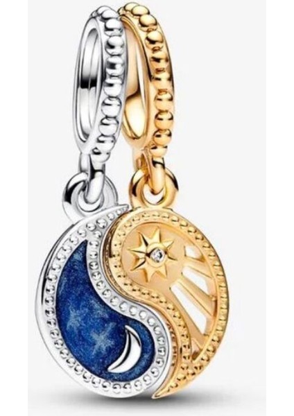 Ayrılabilir Güneş ve Ay Sallantılı Charm