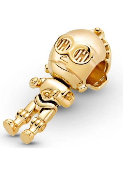 Star Wars C-3po Droid Charm (925 Ayar Gümüş)