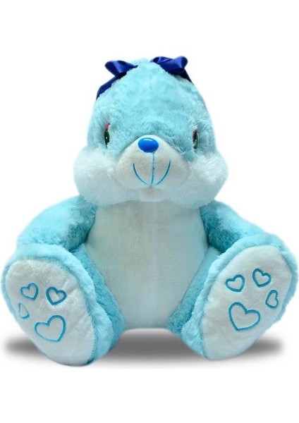 Tavşan Peluş Sevimli Sakallı Tavşan Peluş 45 cm - Uyku ve Oyun Arkadaşı Peluş Oyuncak