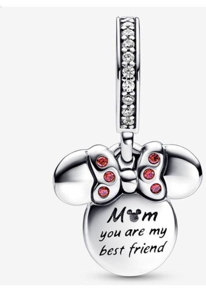 Disney Minnie Mouse Silüet Çift Sallantılı Charm