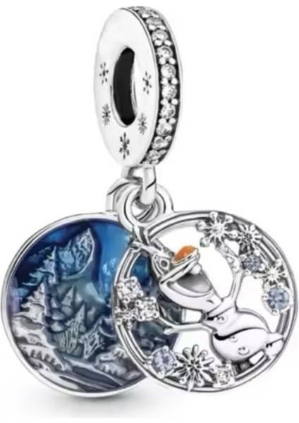 Karlar Ülkesi Kardan Adam Olaf Çift Sallantılı Charm