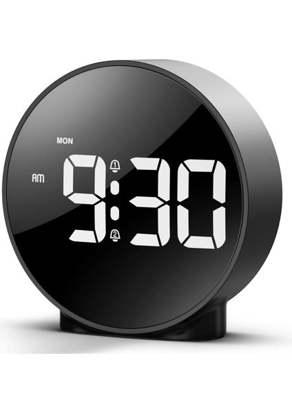 Şık Siyah Dijital LED Masa Saati, USB Güç, Erteleme Özelliği, Modern Tasarım