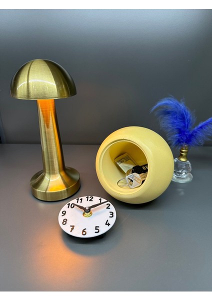 Sarı Beton Masa Saati, Sessiz Mekanizmalı, Modern ve Şık Tasarım fiyatları