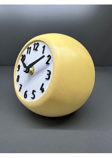 Sarı Beton Masa Saati, Sessiz Mekanizmalı, Modern ve Şık Tasarım indirimleri
