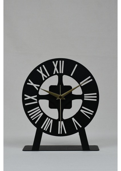 Metal masa saati, sessiz mekanizma, siyah renk, şık ve modern tasarım modelleri