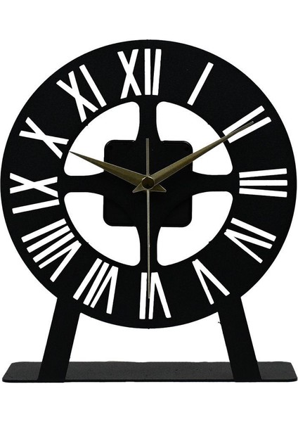 Metal masa saati, sessiz mekanizma, siyah renk, şık ve modern tasarım fırsatları