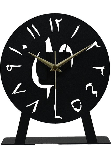 Tekno Trust Elif-Vav Model Metal Lazer Kesim Akar Sessiz Mekanizmalı Masa Saati modelleri