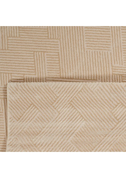 Geometrik Çizgili Desenli Şönil Halı, Salon Halısı, Oturma Odası Halısı, Çocuk Odası Halısı, Kolidor Makine Halısı