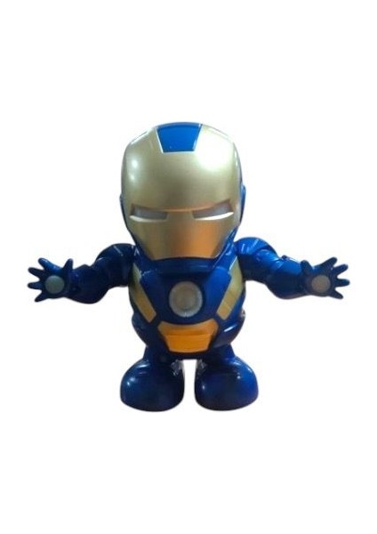 Pilli Işıklı Dans Eden Robot Demiradam Batman Dance Hero Ironman 20 cm