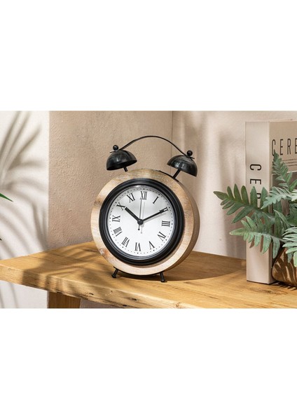 Tekno Trust Quadro Ahşap Masa Saati Naturel
