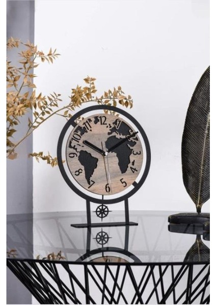 22x27 cm metal sarkaçlı dekoratif masa saati, şık ve fonksiyonel zaman göstergesi