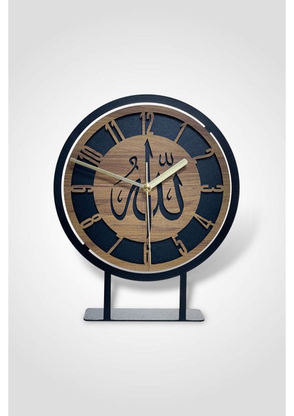 22x27 cm Metal Sarkaçlı Dekoratif Masa Saati, Siyah Renk, Analog Zaman Göstergesi modelleri