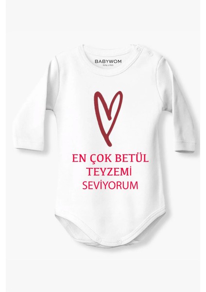 Teyzenin Hediyesi Isim Baskılı Bebek Zıbını