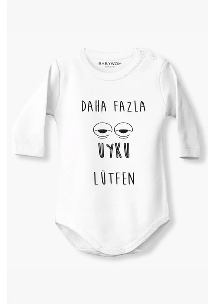 Uykuyu Seven Bebeklere Özel Baskılı Zıbın