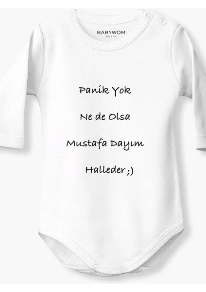 Isme Özel Dayı Için Bebeğe Zıbın Hediye