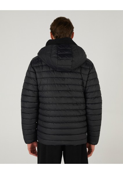 M Outerwear Polar Lining Padded Jacket Erkek Siyah Mont S242095-001