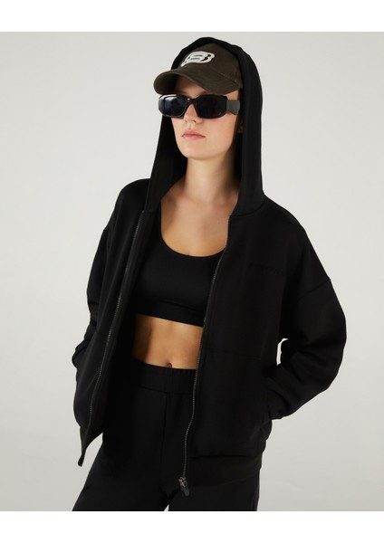 W Essential Full Zip Hoodie Sweatshirt Kadın Siyah Sweatshirt S242117-001 fırsatları