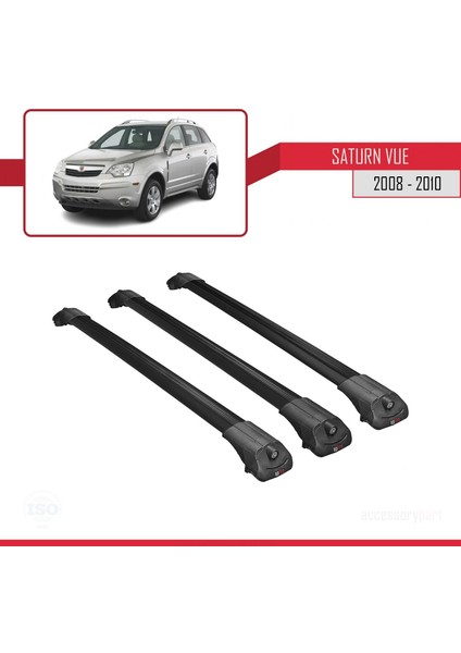 Saturn Vue Opel Antara 2008-2010 Arası ile Uyumlu Ace-1 Ara Atkı Tavan Barı Siyah 3 Adet Bar fırsatları