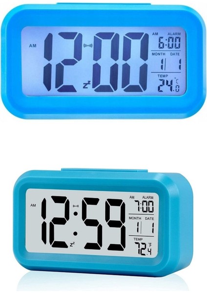 Tekno Trust LCD Ekran Dijital Pilli Gece Işıklı Alarmlı Masaüstü Çalar Saat