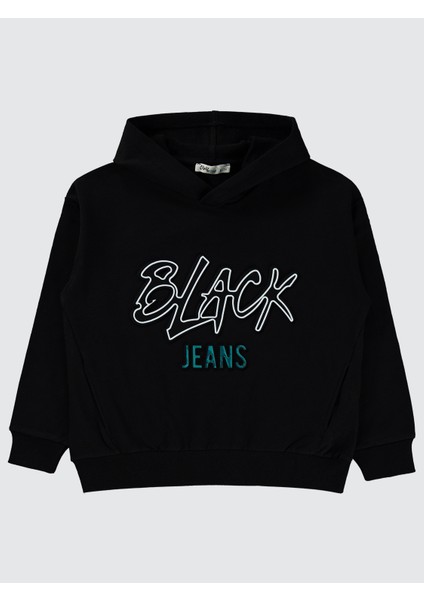 Erkek Çocuk Sweatshirt 6-9 Yaş Siyah