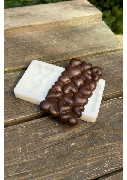 Kalpli Tablet Çikolata Silikon Mum Kalıbı