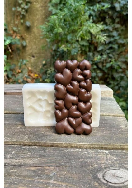 Kalpli Tablet Çikolata Silikon Mum Kalıbı