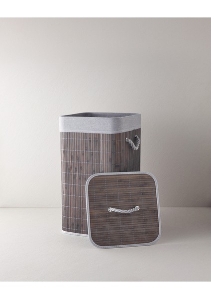 Selina Bambu Çamaşır Sepeti 35X35X60 cm Antrasit modelleri